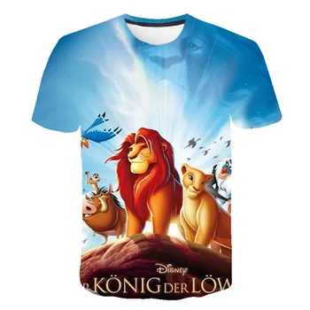 2019 NEW Film kingdom King The Lion King Simba 3D Children's wear Boy/girl kids Casual t shirt Short Sleeve Clothes 3
