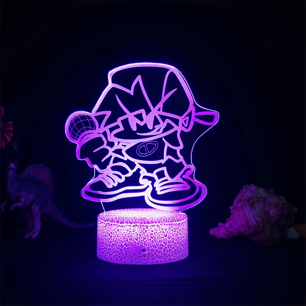 3d night light Gaming Room Game Friday Night Funkin Figure FNF LED Night Lights Led Panel Lights 3D Lamp Cute Room Decor Gift For Friends decorative night lights