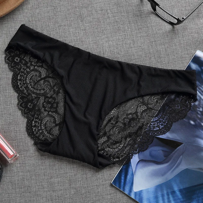 

Grid Colorful Color Leopord Pattern Breathable Hole Knicker Women's-Bud Low-Rise Silk Viscose Seemless Briefs