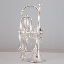 New Arrival Bach Cornet horn Bb silver  Musical instrument with Case Free Shipping