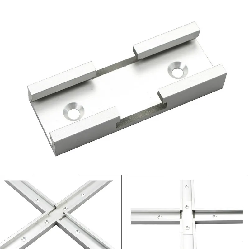 1Pc T-Track Intersection Parts Chute General Purpose Handle Aluminum Woodworking DIY T Track Cross | Инструменты