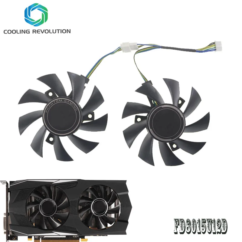 75MM FD8015U12D DC12V 0.50AMP 4Pin Graphics Card Fan for ASRock PG D RADEON RX580