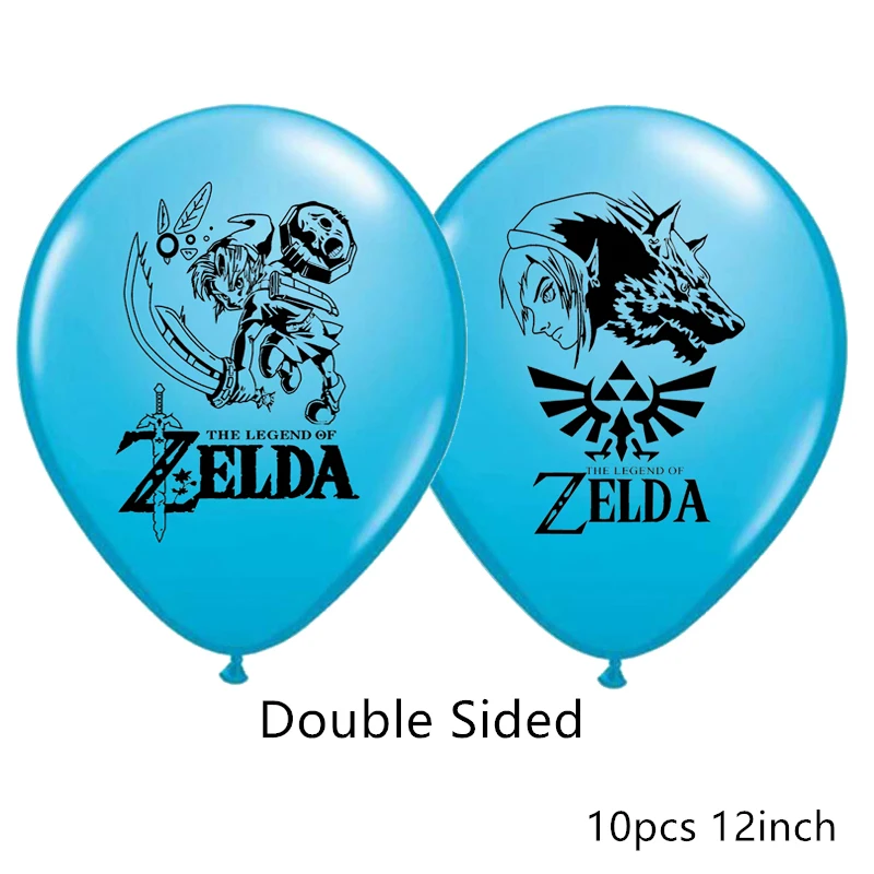 Zeldaes Game Latex Balloons Banner Cake Topper Cartoon Fans Theme Happy  Birthday Boy Hero Party Decorations Ballons Toys Flag - AliExpress