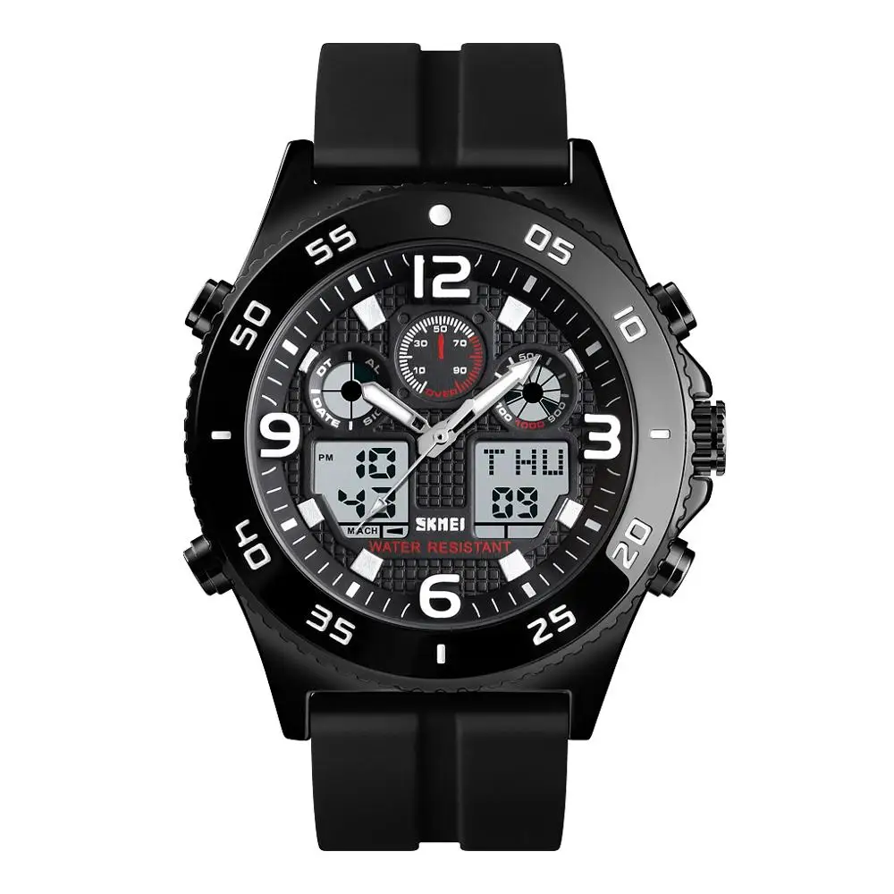 Men Digital Watch Luxury Brand SKMEI Stopwatch Chronograph Sport Wristwatch Fashion Men's Stainless Steel Bracelet Alarm Clock 