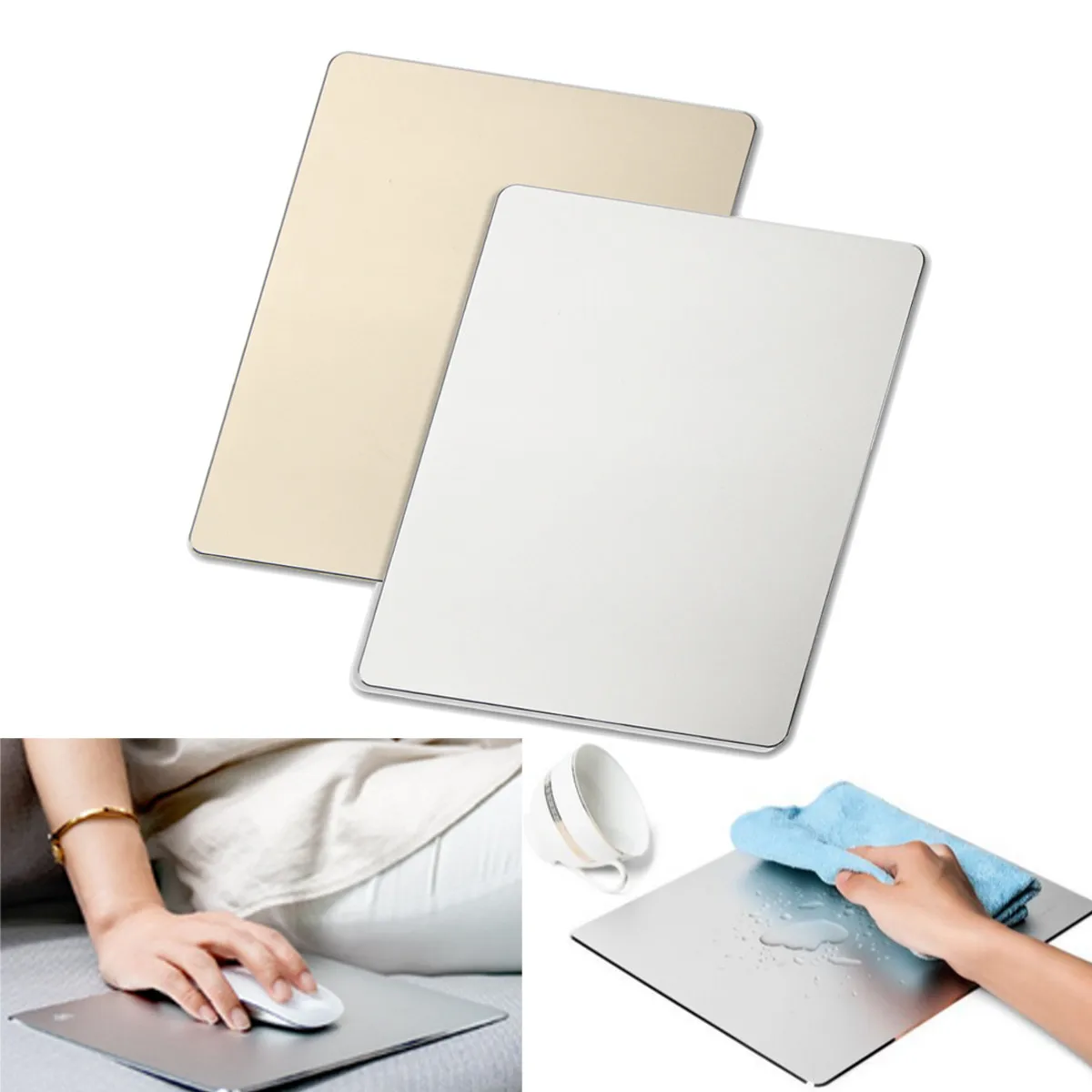 Slim Mouse pad Mat Waterproof Aluminum Alloy Game Computer Mouse Mat