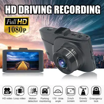 

3 Inch 1080P Auto Car DVR Full HD Screen Vehicle Camera 170 Degree Wide Angle Lens With Rearview Mirror Dash Recorder Camcorder