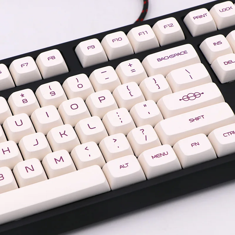 BGKC XDA молочно-фиолетовые Светосильные сублимационные чернила PBT keycap для проводной USB механической клавиатуры Cherry MX switch keycaps