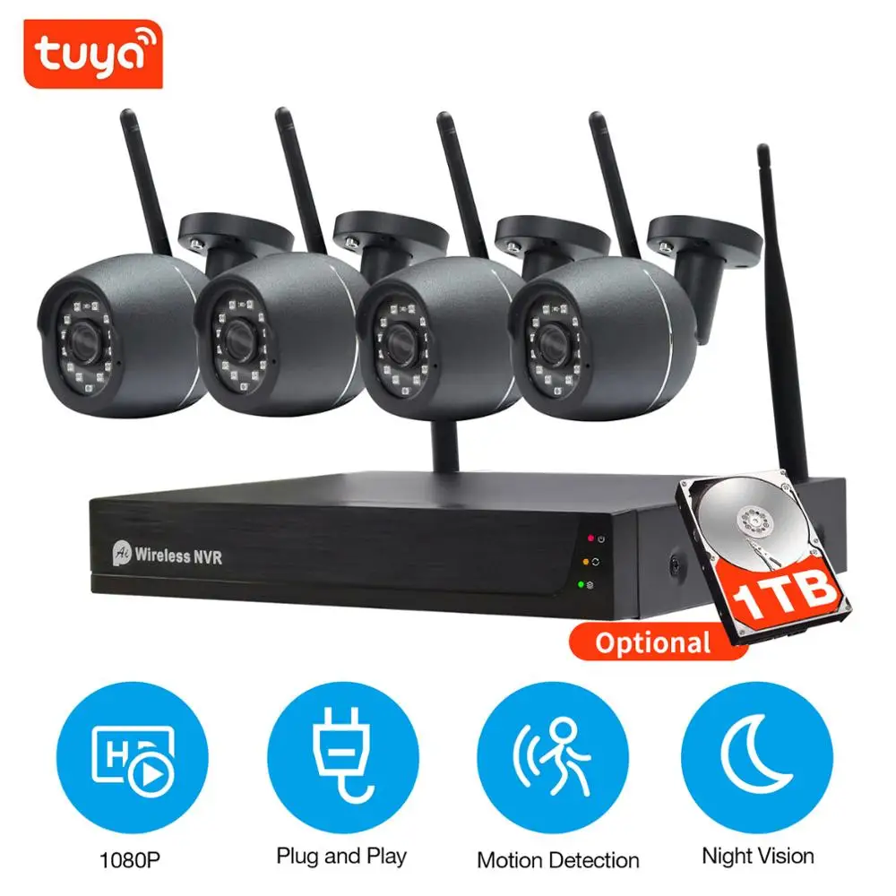 SDETER H.265 8CH Wireless CCTV System 1536P 1080P NVR Wifi Outdoor 3MP AI IP Camera Security P2P Video Surveillance Kit | Безопасность и