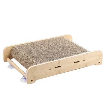 

Cat Scratch Board Corrugated Paper Durable Cat Scratcher Toy Grinding Nails Lounge Bed Mat with Suction Cup Cat Toys