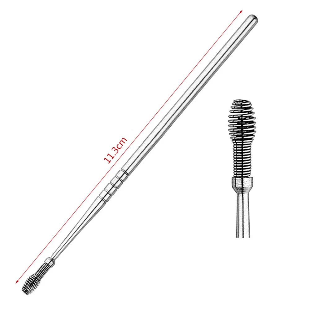 5Pcs Unisex Stainless Steel Spiral Ear Picks Spoon Wax Removal Cleaner with Box New Ear Care 5