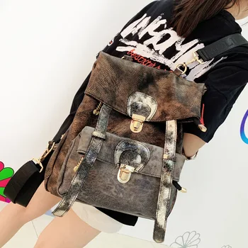 

Locomotive Backpack Women 2020 New Trend Fashion Lock School Large Capacity Dual-use Female Travel Bag Mochilas Feminina Mujer