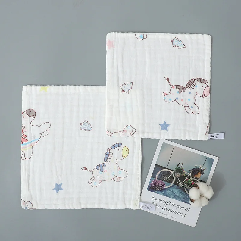 White Horse 1 предмет; детские нагрудники; одежда из муслина с квадратами; Baberos Bebe Bavoir Bebe Slabbetjes; бандана; Bebe; Детский шарф; 30x30 см - Цвет: White Horse