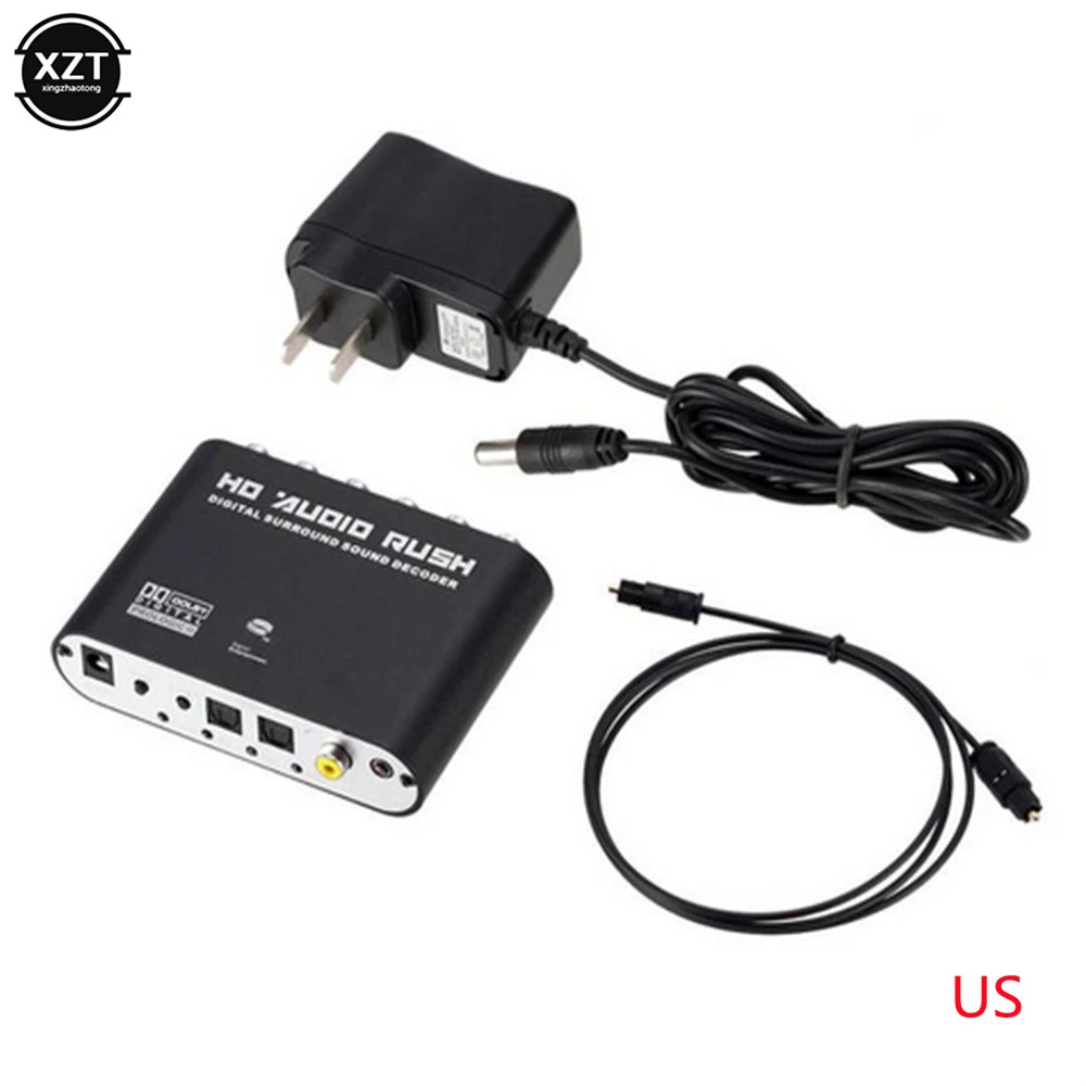 5.1 channel Digital to Analog Stereo AC3 Audio Converter Optical SPDIF Coaxial AUX 6 RCA Sound Decoder Amplifier | Электроника