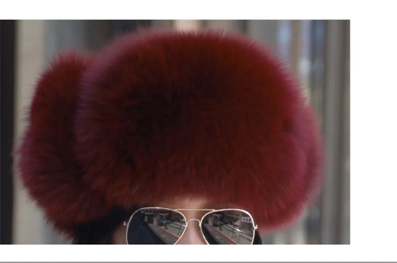 Россия модная зимняя шапка из меха енота и лисы с ушками для женщин толстая и теплая Зимняя кепка W#58