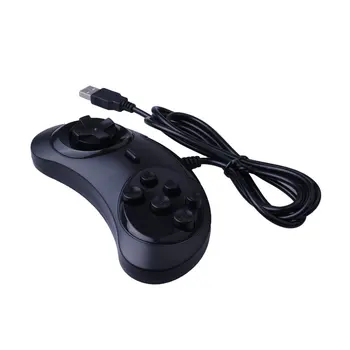 USB 게임패드 6 버튼 게임 컨트롤러, SEGA USB 게임용 조이스틱 홀더 PC MAC 메가 드라이브 게임패드