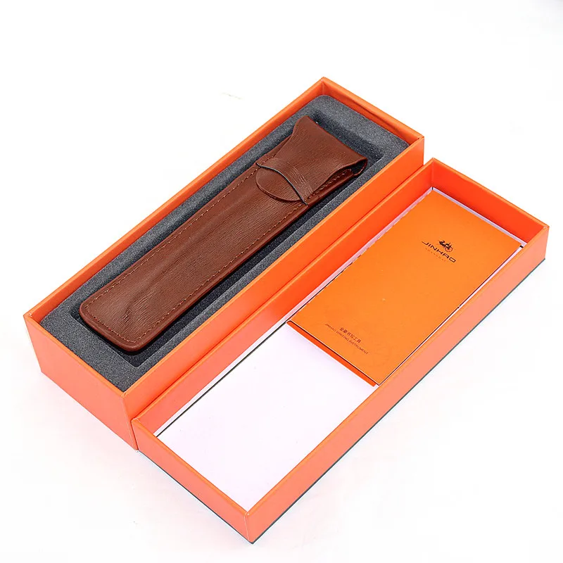 Подарочная коробка набор деревянных ручек-роллеров черная 0,5 мм чернильная ручка перо канцелярские принадлежности офисные школьные принадлежности роликовая шариковая ручка кожаная сумка для карандашей