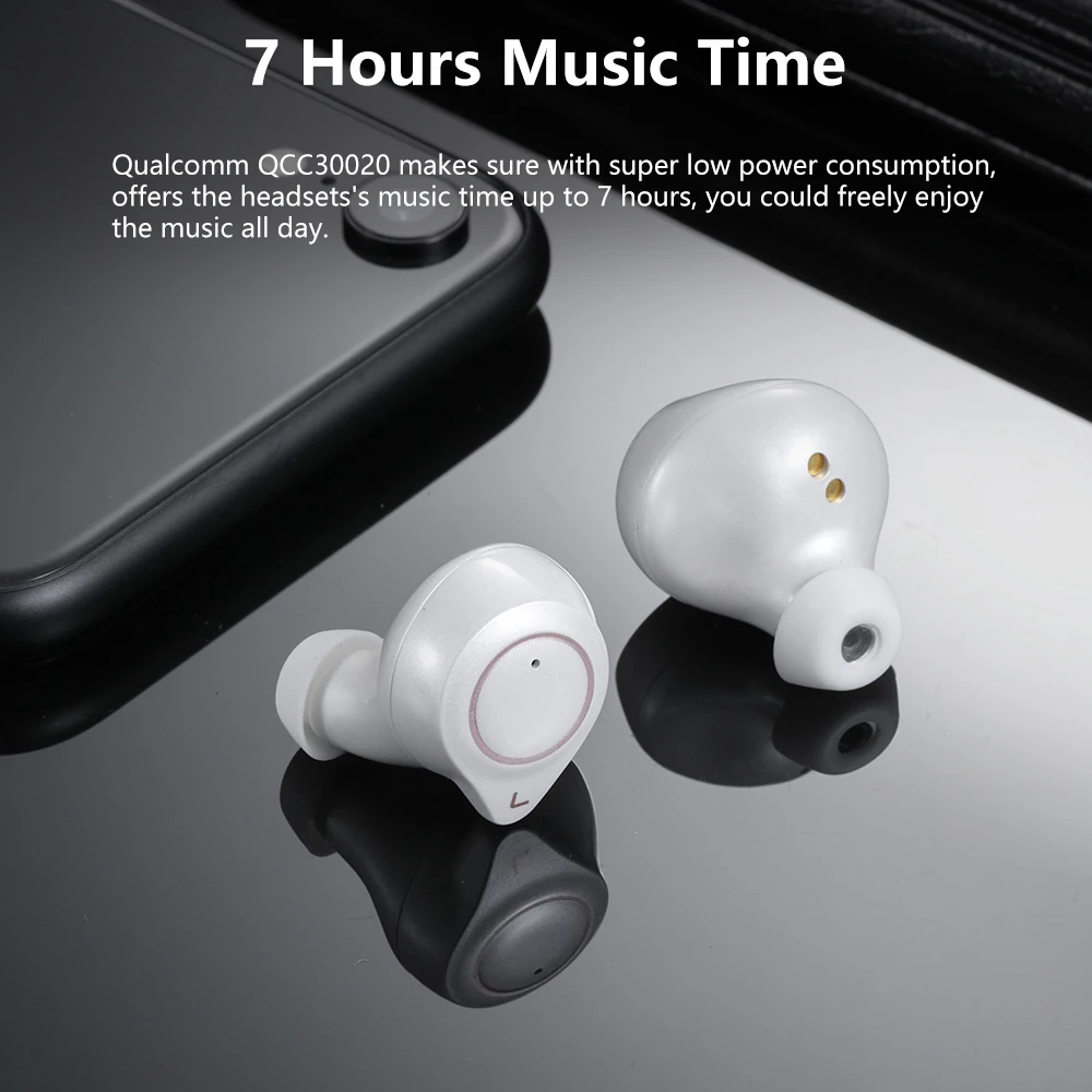 W1 TWS Earbuds Wireless Bluetooth 5.0 Earphone HiFi Sport Headphone Support AptX HD Funcl AI with Mic Headset For iphone Xiaomi