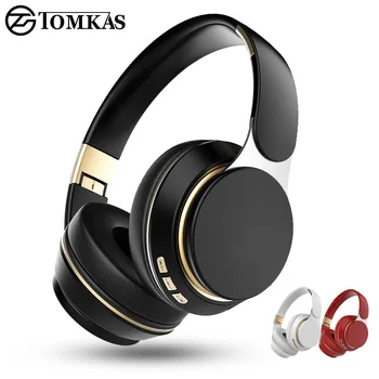 

TOMKAS Wireless Headphones Bluetooth Headset Foldable Stereo Gaming Earphones With Microphone Support TF Card For All Phone