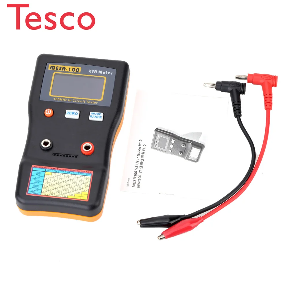 

Professional Resistance Capacitor Circuit Tester High Precision Measuring Capacitance MESR-100 ESR Capacitance Meter