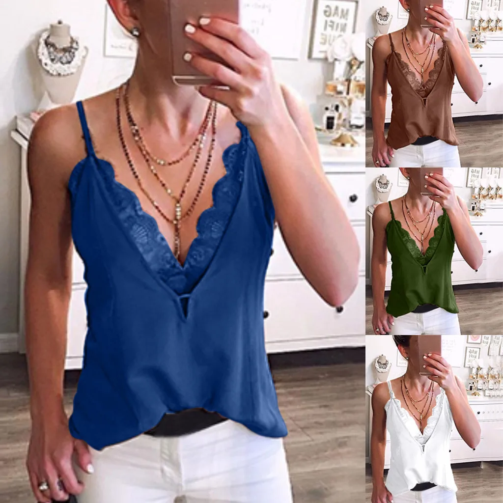 deep v neck cami
