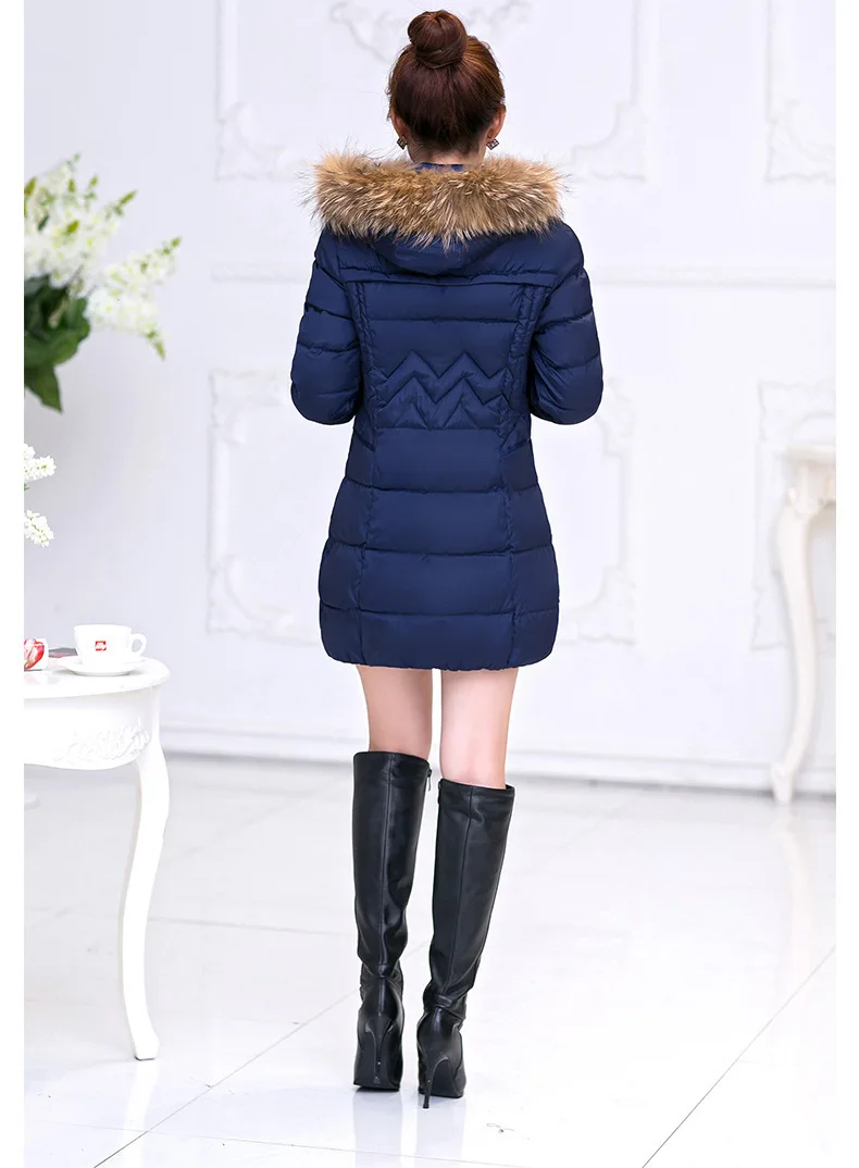 

2019 New Style Korean-style down Jacket Cotton-padded Clothes Women's Winter Coat Cotton-padded Jacket over-the-Knee down Coat C