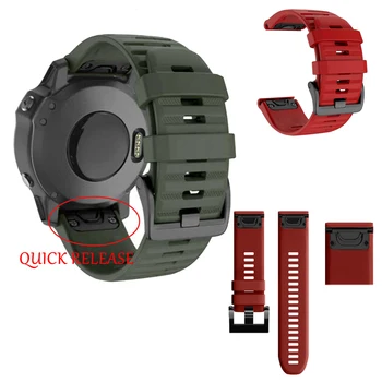 

26 22 20mm Watchband For Garmin Fenix 6 6X Pro 5 5X Plus 3HR Silicone Band Fenix6 Fenix5 Watch Quick Release Easyfit Wrist Strap