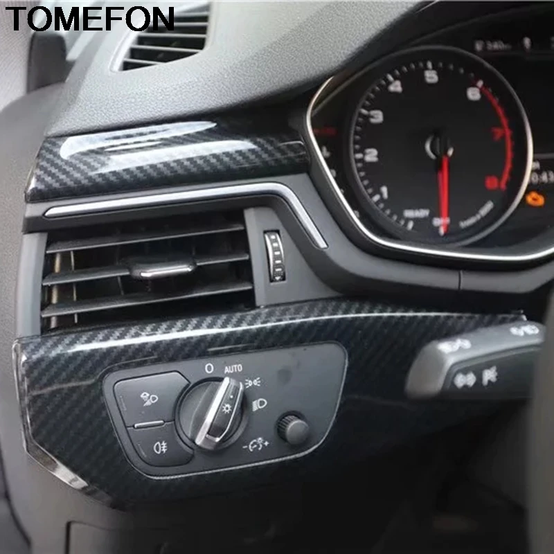 TOMEFON для Audi A4L A4 B9- LHD средняя центральная консоль панель управления панель кондиционер кнопка переключения CoverTrim ABS