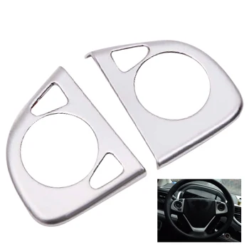 

For Honda CR-V CRV 12-16 Decoration Trim 2x Configuration Steering Wheel Trim