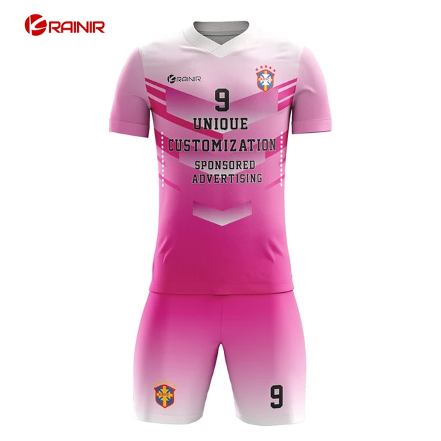 Sublimation Printing Purple Pink Color Team Home and Away Soccer Football  Jersey Uniform - AliExpress
