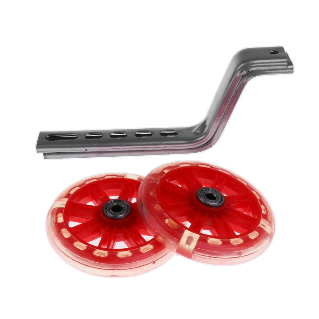 4 Pieces Kids Bicycle Stabilisers Cycle Children Training Wheels Red Pink Suits 12- 20 Inch Wheel Bicycle