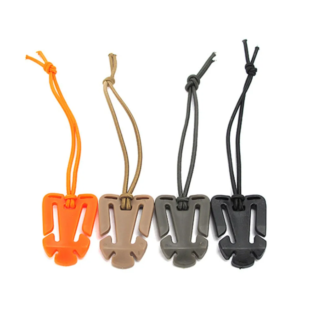 

5Pcs Outdoor Survival Backpack Accessories Dominators With Elastic Rope Webbing Buckle Winder Backpack Accessories