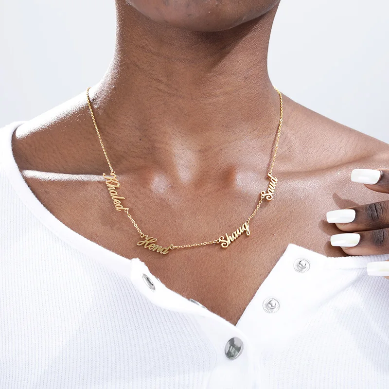 Epicamlv Multiple Photo Locket Multiple Name Plate Necklace 2025