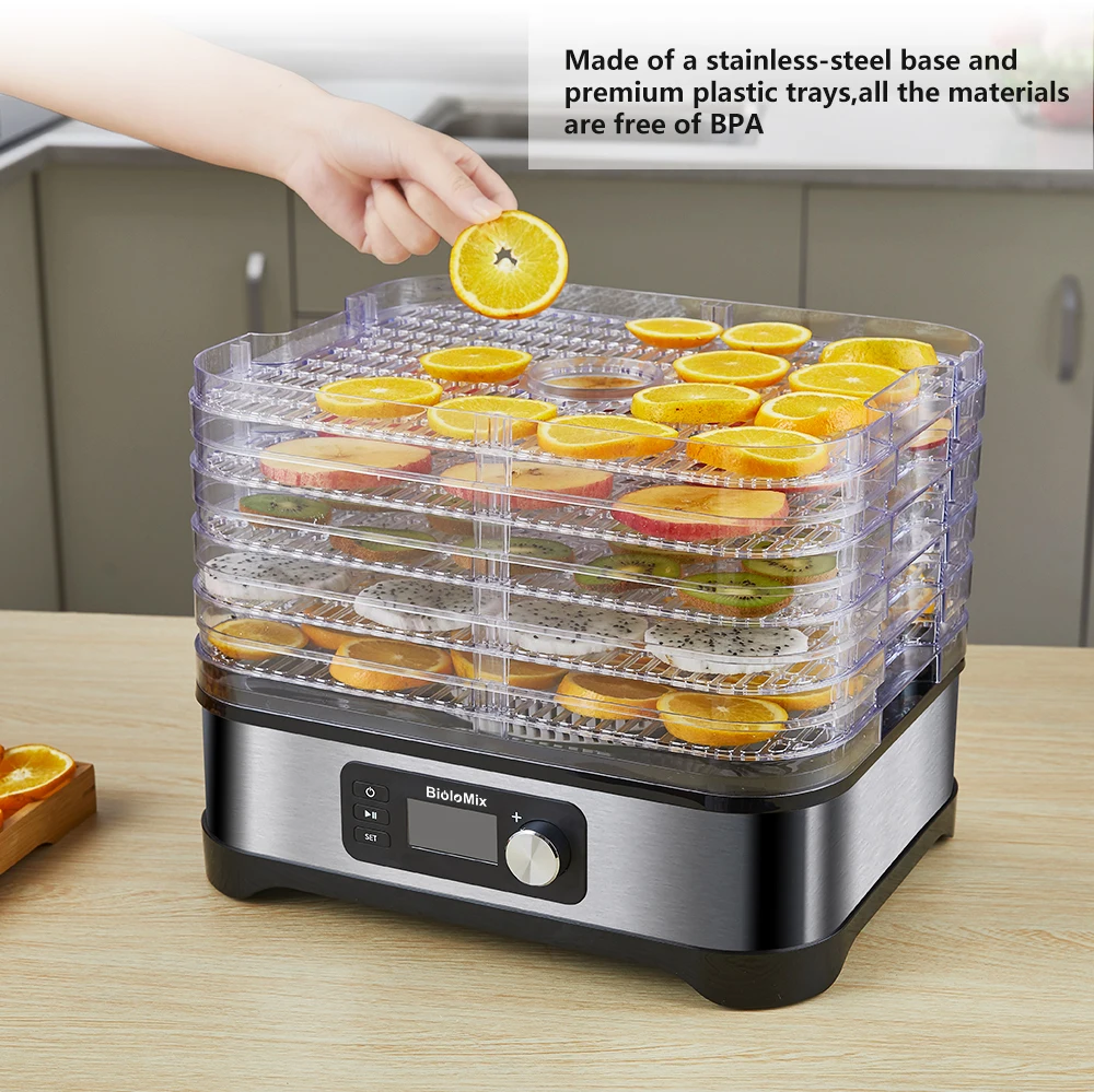 Stainless Steel Drying Fruit Machine  Stainless Steel Food Dehydrator -  Free 5 Trays - Aliexpress