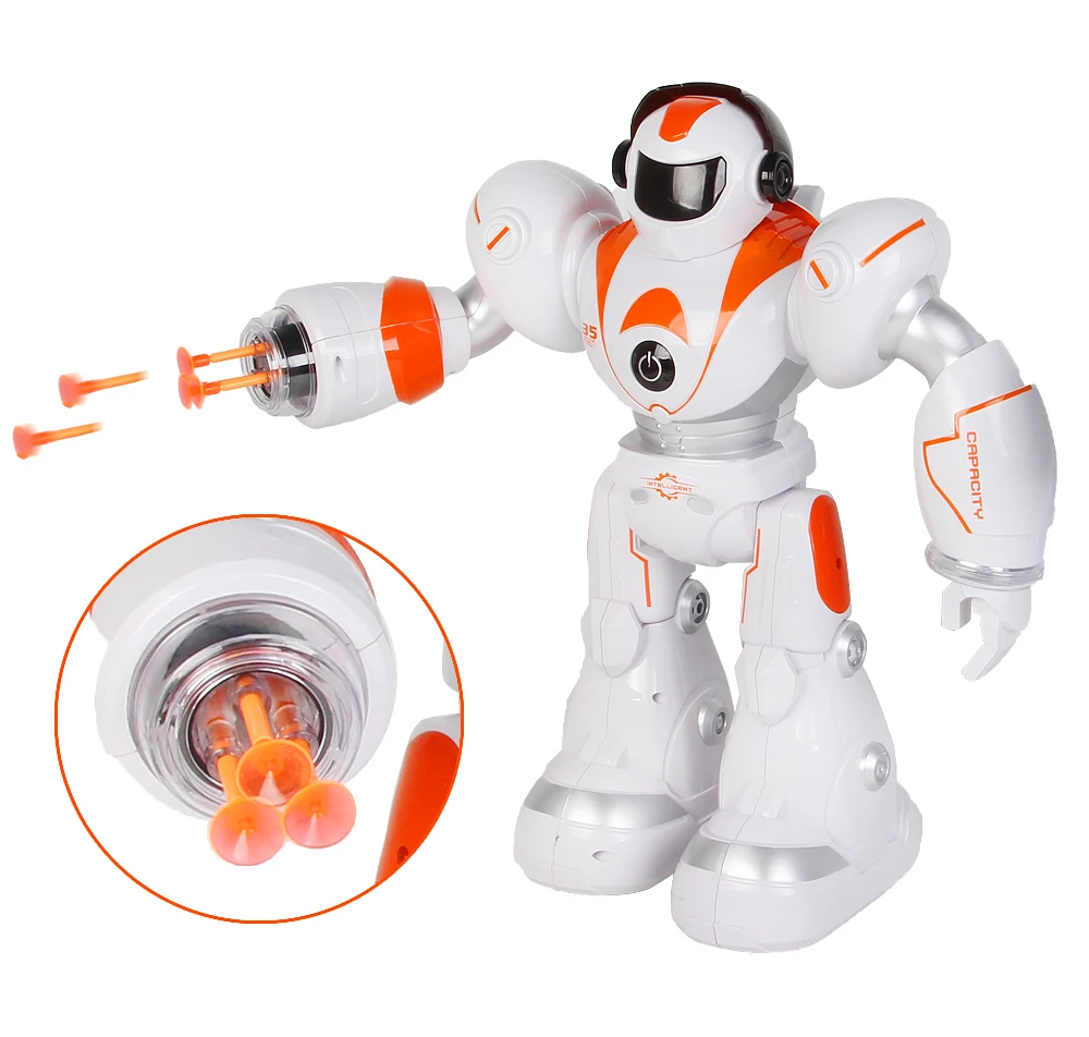 New Smart Robot  Intelligent programming rechargeable Radio Control  robots Soft missile launch 4