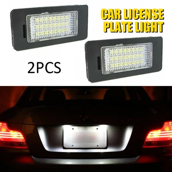 

2pcs DC 12V Car LED License Plate Light 6000k White No Error Led Auto Light Accessories for BMW E39 E60 E61 E70 E82 E90 E92