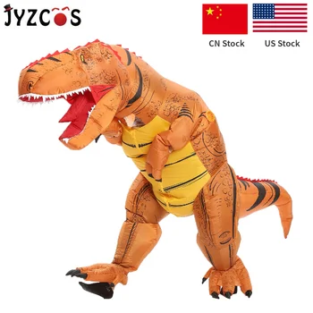 

JYZCOS Adult Inflatable Dinosaur Costume t-rex Dinosaur Cosplay Costume Halloween Costume for Women Men Party Inflatable Costume
