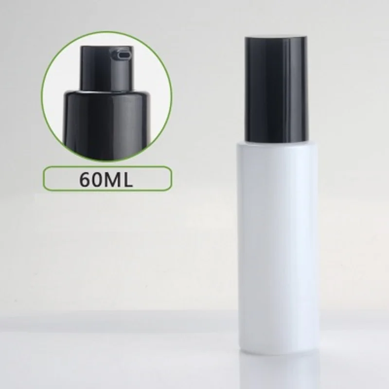 

60ml frosted/green/blue/white glass bottle black pump lid for serum/lotion/emulsion/foundation/skin care cosmetic packing