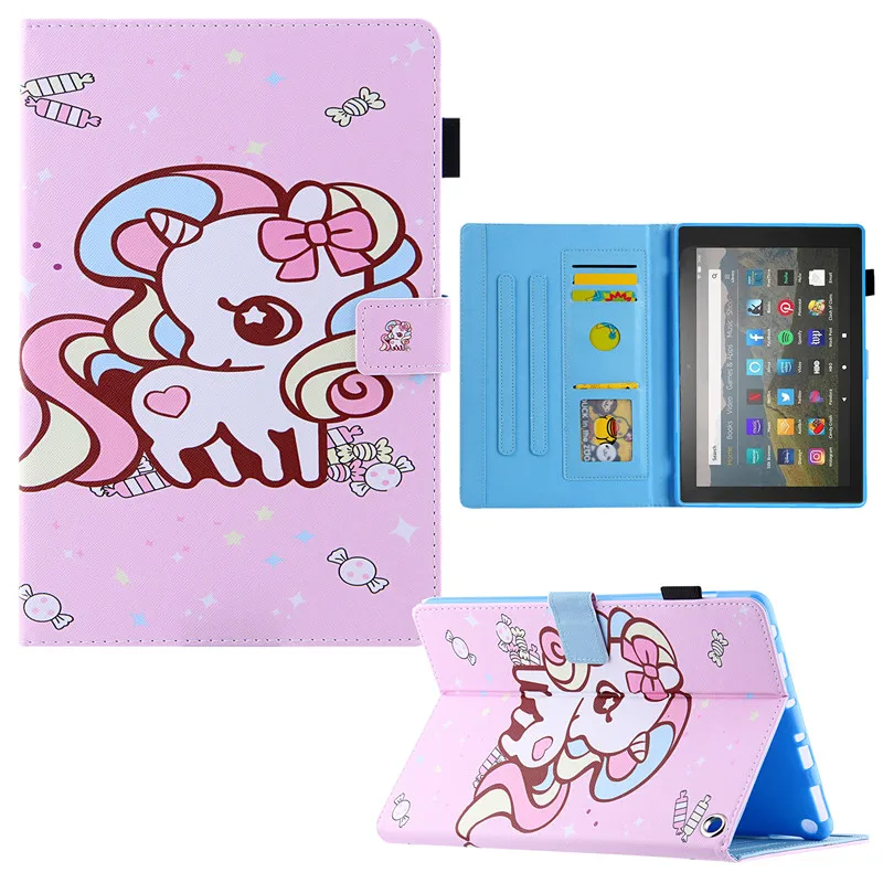 Ƹ ȭ HD 10 2021 10.1 ġ º ȭ HD 10 ̽ 2017 2019 ׳ƽ Funda ĵ PU  Ҵ 