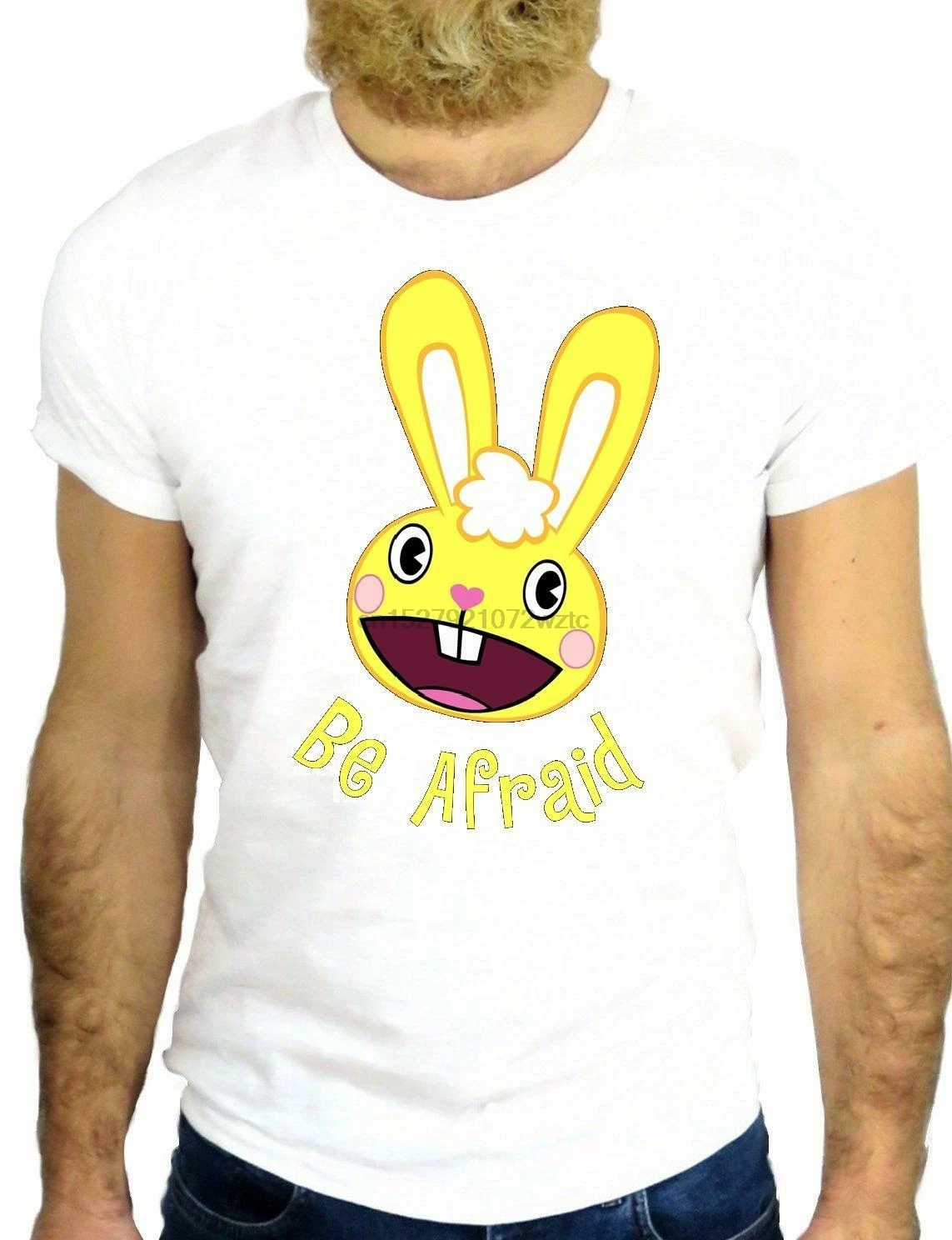 Футболка Z0315 BE Fear HAPPY NO FRIENDS классная Милая манга с героями мультфильмов GGG24 |