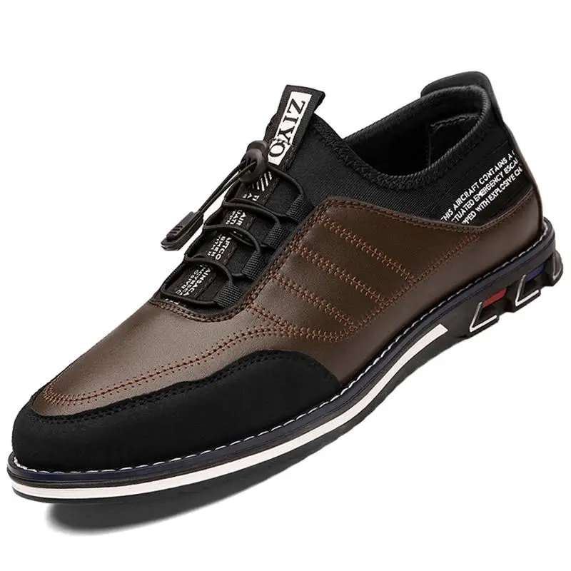 Men's Shoes Brand Men Casual Shoes High Quality Leather Shoes Men Comfortable Breathable Men Business Shoes Zapatillas Hombre