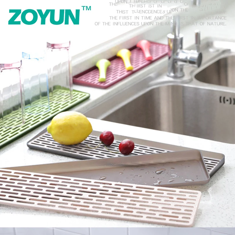 

Multi-function double drain tray plastic rectangular rack Creative kitchen tray cup tea tray household fruit tray