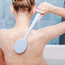 Лучшая Горячая 1 шт щетка для ванны силиконовая длинная ручка Массажная Чистящая спинка для душа Ванная комната NShopping