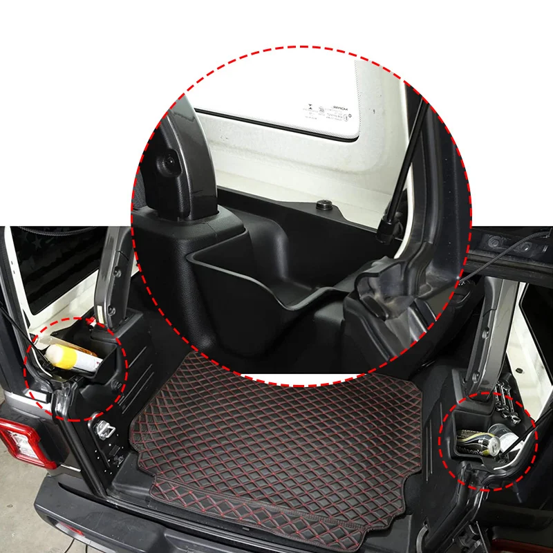 Organizer per baule posteriore sinistro/destro per Jeep Wrangler JL JLU  2018 - 2021 4 porte stivaggio riordino accessori scatola di espansione del  carico - AliExpress