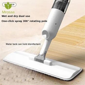 

Spray Floor Mop with Reusable Microfiber Pads 360 Degree Handle Mop for Home Kitchen Laminate Wood Ceramic Tiles Floor Cleaning