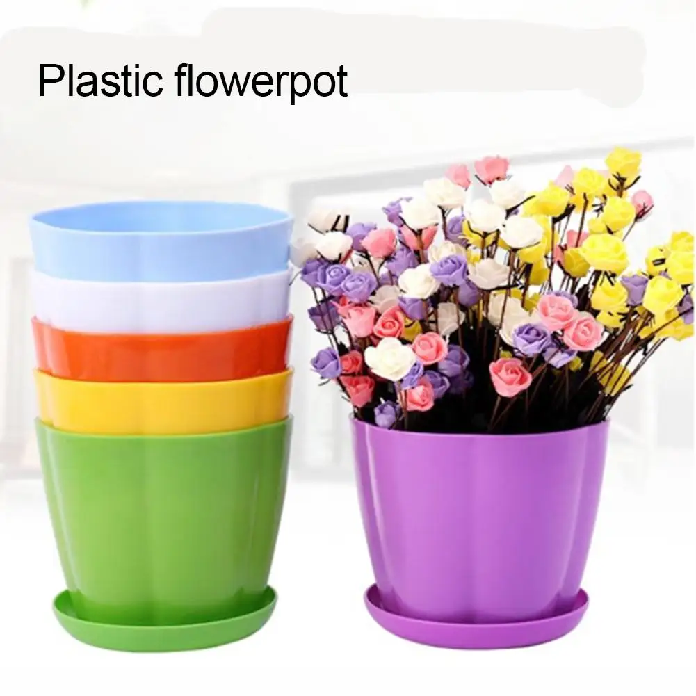 Verwarren twintig nep Plastic Bloempot Plantenbakken Heldere Kleur Bonsai Vetplant Pot Planters  Bloempot Container Tuin Bloem Plant Bloempot - AliExpress