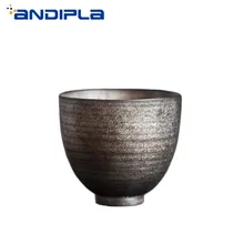 100/170 мл, японский стиль, грубая керамика, чайные чашки ручной работы, винтажная ржавчина, глазурь Керамическая маленькая чайная чашка, чайный набор кунг-фу, мастер чаши для Саке