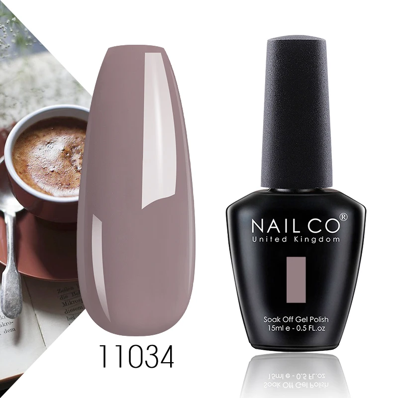 NAILCO розового светло бежевого цвета Кофе Цвета серии 15 мл УФ светодиодный лак для