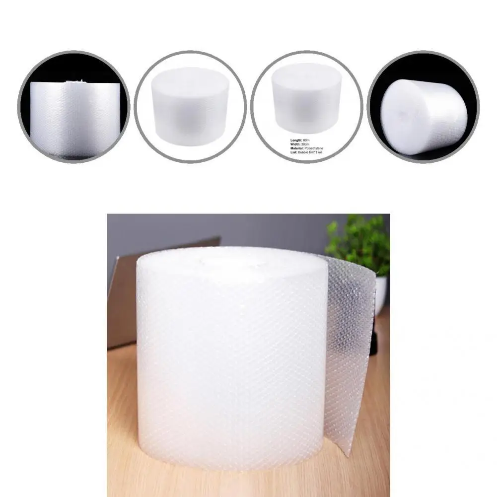 Bubble Cushioning Wrap Reusable Bubble Wrap Roll PE Shock Absorption  Excellent Double Layer Air Bubble Roll