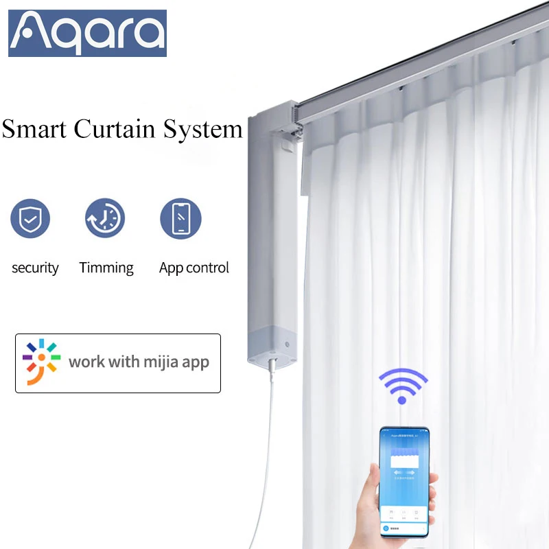 Aqara A1 Wifi Curtain Motor Smart Curtains Rail Remotcontrol System