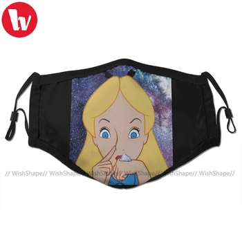 

Humor Mouth Face Mask Alice In Wonderland Doing A Bump Facial Mask Funny Kawai with 2 Filters for Adult